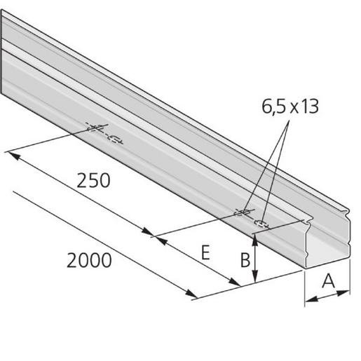 PIK K 60/ 60 Körper Inst.-Kanal 2000mm lang