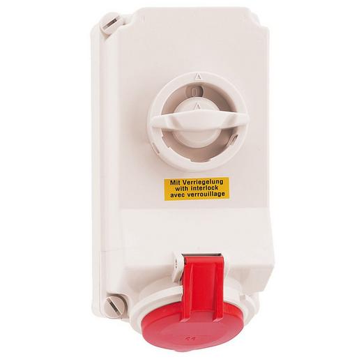 160180 Wanddose-Schalt. 16A 5p 400V 6h, IP44