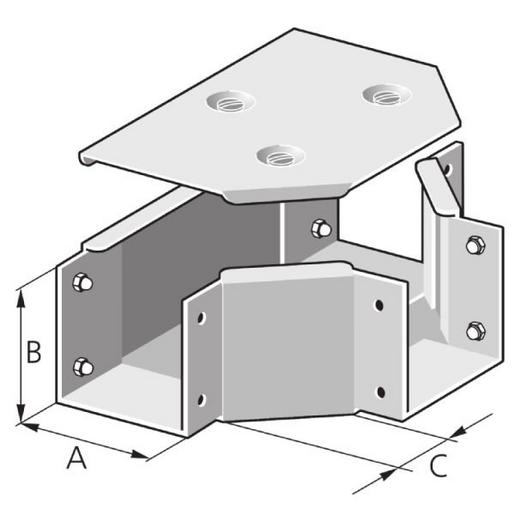 TDF 50/ 50 T-Stück Deckel in Flucht