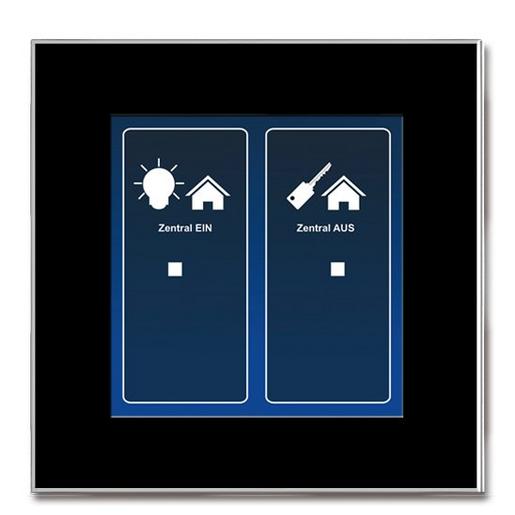 LCN - GT2B Glas-Tastenfeld, schwarz, mit 2 Tasten,