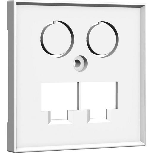 HW-ZLLVWG55V1 Zentralplatte TV + LAN/LAN 55x55mm vw