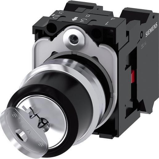 3SU1150-4BF01-3PA0 Schlüsselschalter RONIS, 22mm, rund, Met