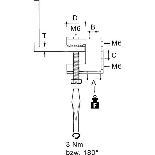 FH-107 E-KLIPS, Schraubklemme, t=1-18 mm, Locha