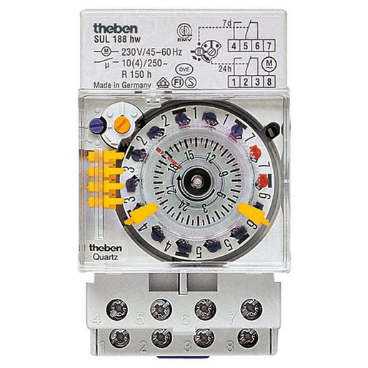 SUL 188 hw Reiheneinbau-Zeitschaltuhr 24 Std.u. 7T.
