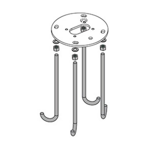 310922 Flansch mit Fundamentschraube