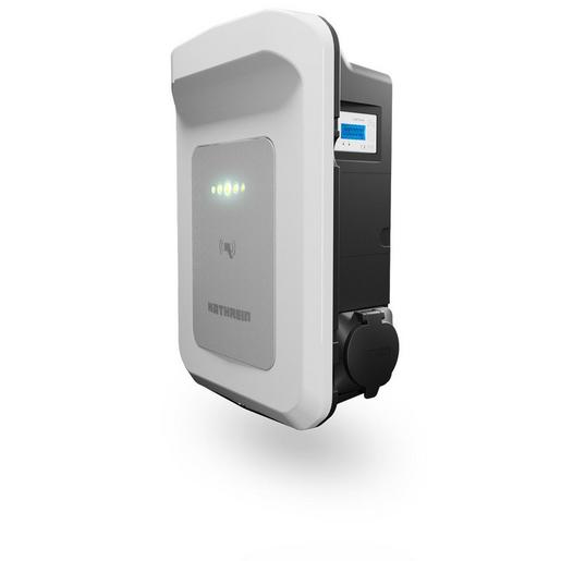 AC60-22-P-W Wallbox 22kW mit Ladedose Weiß