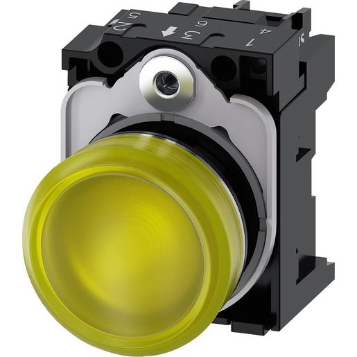 3SU1156-6AA30-1AA0 Leuchtmelder, 22mm, rund, Metall, hochgl