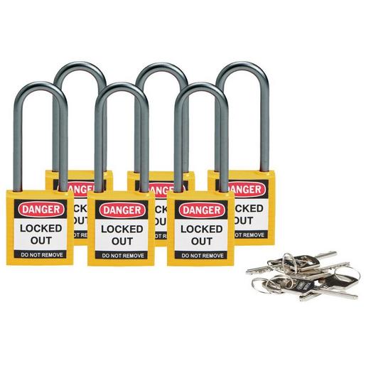 Compact safe padlock 50mm Sha KD Yel/6 Kompakte Brady Sicherheitsschlösser mit
