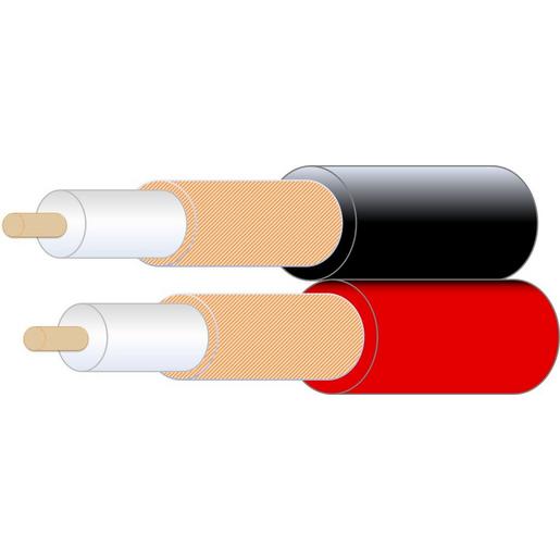 INKA 5101-100 SP sw Mikrofon & Diodenkabel, 2 x 0,50 mm², ru