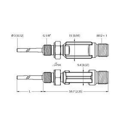 TTM100C-103A-G1/8-LI6-H1140-L013 Temperaturerfassung, mit Stromausgang