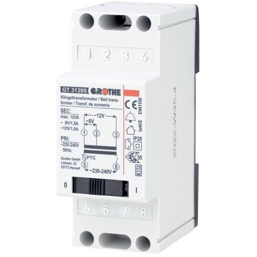 GT 3139 S Klingeltransformator, 8/12 V AC (1,3/1,0