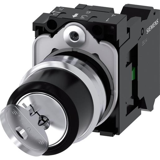 3SU1150-4BF11-3BA0 Schlüsselschalter RONIS, 22mm, rund, Met