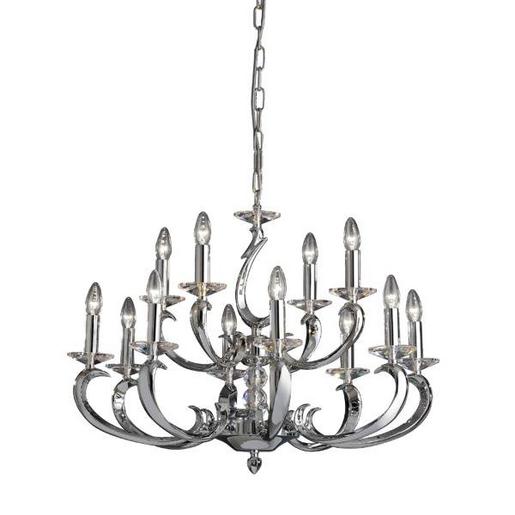 50806020 Pendelleuchte, chrom glänzend, E14, 12x4