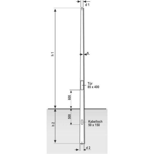 KLM 100/76/3 RSM =10 m KLM 100/76 mit Stahlmanschette