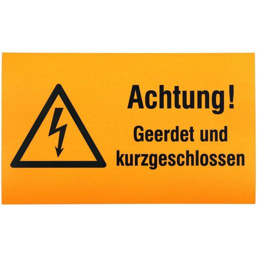 WHS A GUKG M WuH-Schild Achtung! Geerdet und kurz- g