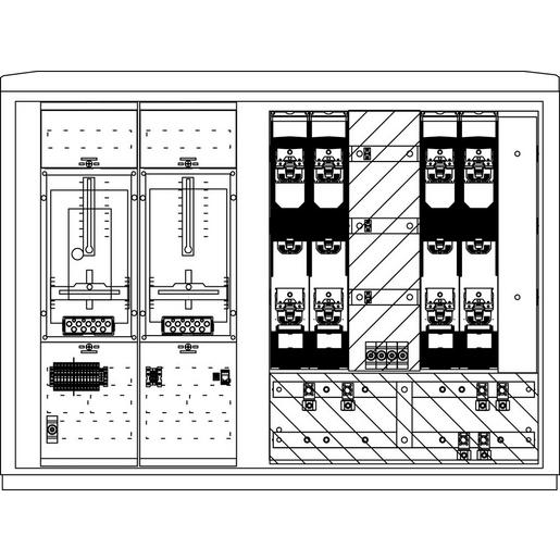 WS834.N2.N2201 WS A850-3 N2 400A 2W2 DIN Avacon Wandler