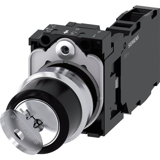 3SU1150-4BF11-1FA0 Schlüsselschalter RONIS, 22mm, rund, Met