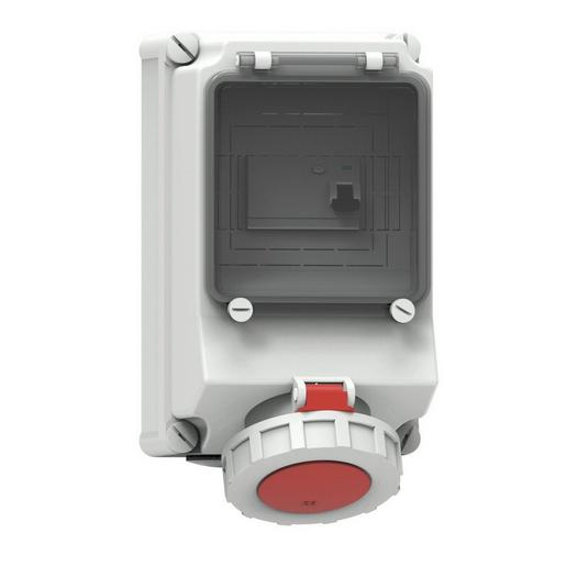 15080 Wanddose-Abgesi. 63A 5p 400V 6h, IP67