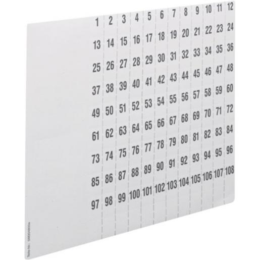 ZZ90C Beschriftungsbögen,Nummerier.1-108,10St.