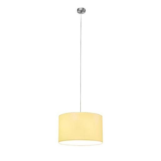 58262785 Pendelleuchte weiss, mit Schirm gelbbeig