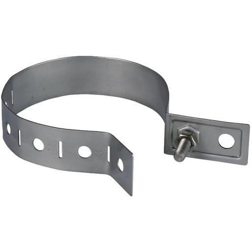 RRS V 60.100 B10.5 V2A Regenrohrschelle 60-100mm NIRO m. Anschl