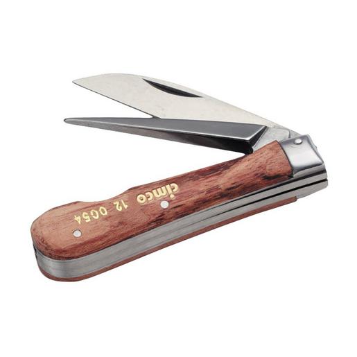 120054 Kabelmesser, mit Holzschalen, Klinge und