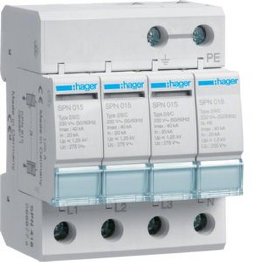 SPN418 Überspannungsableiter 4P 40kA Typ2 TT A