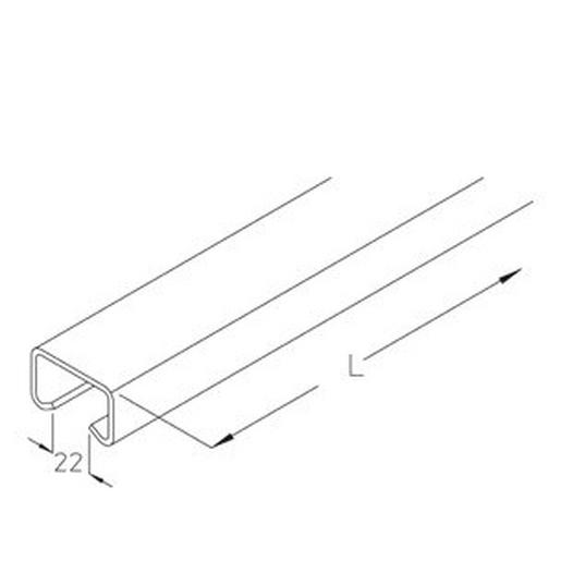 A 8-30F Profilschiene ungelocht 40/22X2,0