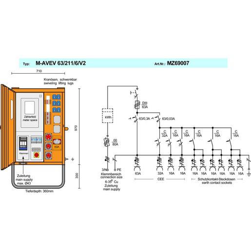 M-AVEV 63/211-6/V2 Anschlussverteilerschrank