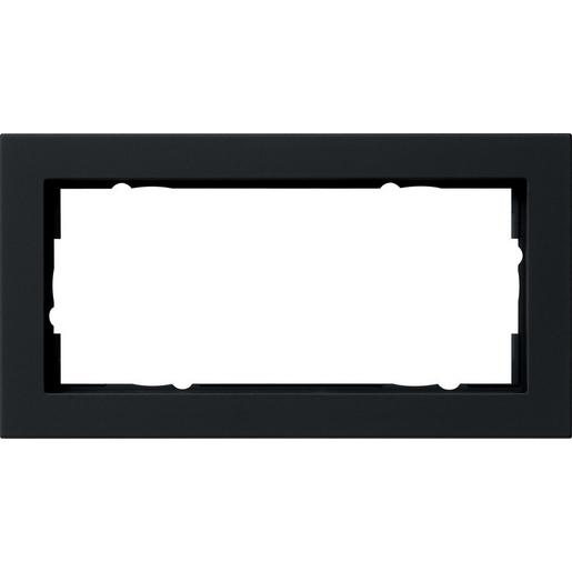 100209 Abdeckrahmen 2f o.M. Gira E2 Schwarz m
