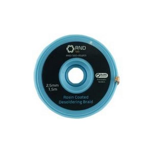 RND 560-00201 Entlötlitzen, Blau, Kupfer, 2.5mm x 1.5m