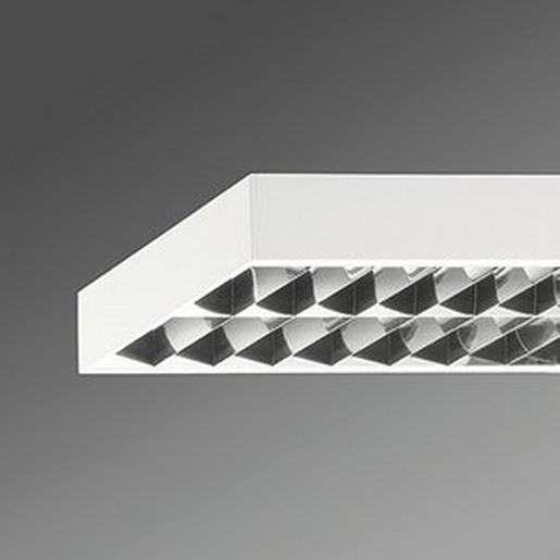 cubus-RSADC 2x58 EVG Anbauleuchte, Parabolraster hochglänzend