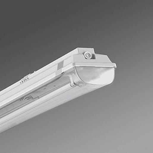 PU 2x49 EVG Leuchte höherer Schutzart, Diffusor klar