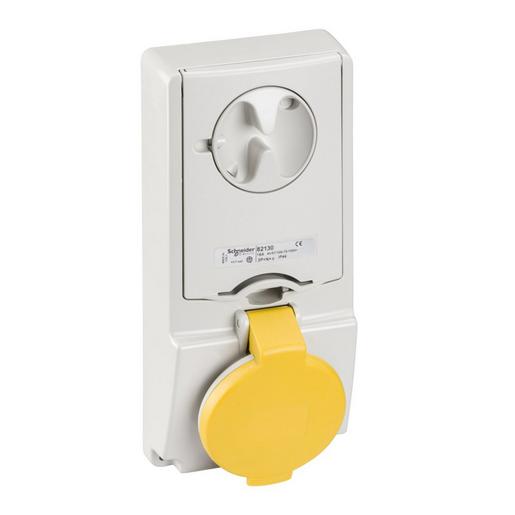 82128 Anbausteckdose verriegelt, 16A, 2p+E, 10