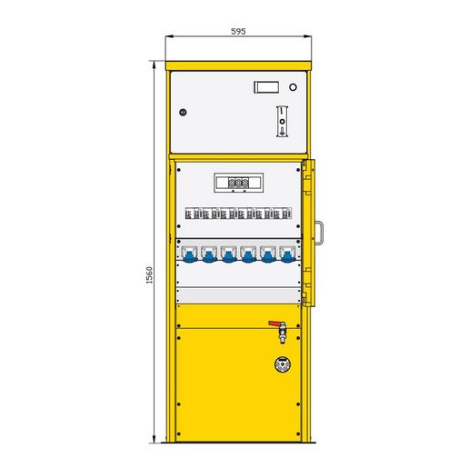 82167001 Kassiersäule mit 7 RCDs TypA, 7 LS, 6 el