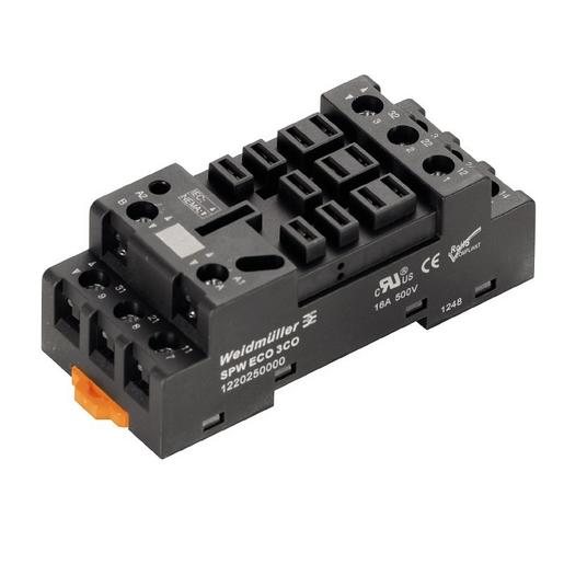 SPW ECO 3CO Relaissockel, 3 Wechsler , Schraubanschl