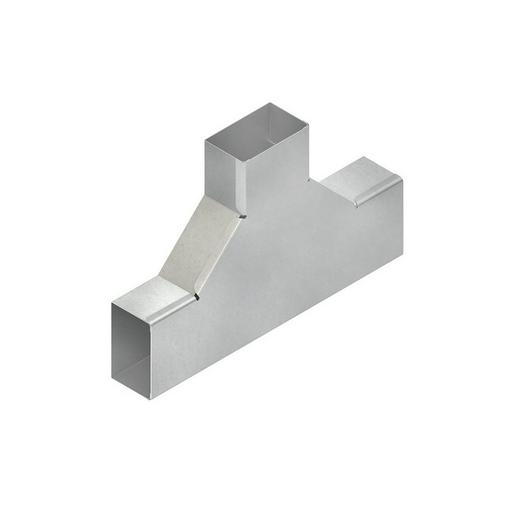 LUTC 100.100 T-Stück mit Deckel, 100x100 mm, Stahl, b