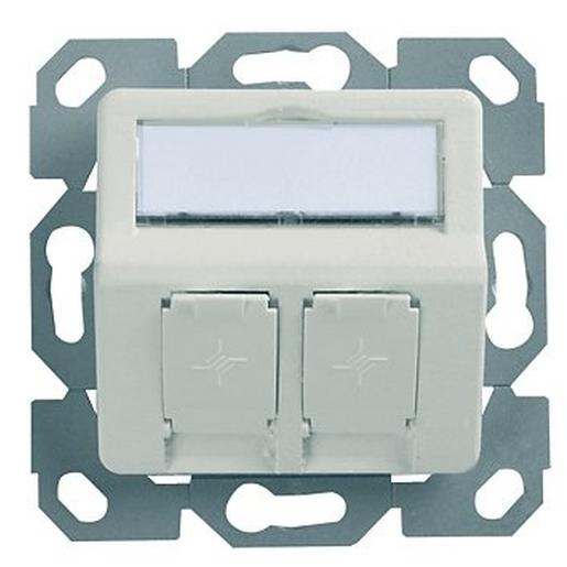 HAMJA2UP50AW Modul-Aufnahme 50x50, 2-fach, UP/50 BR u