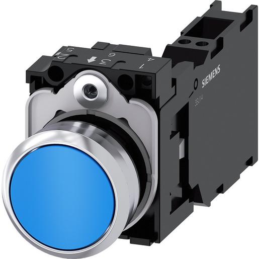 3SU1150-0AB50-3FA0 Drucktaster, 22mm, rund, Metall, hochgla