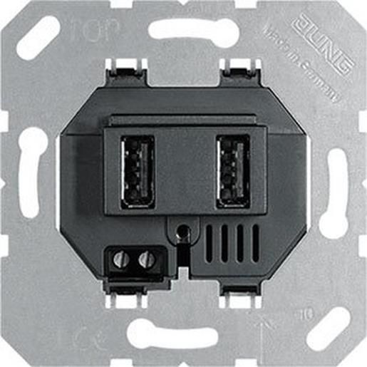 USB 21-2 USB-Ladegerät, 2 USB-Buchsen Typ A, Schr