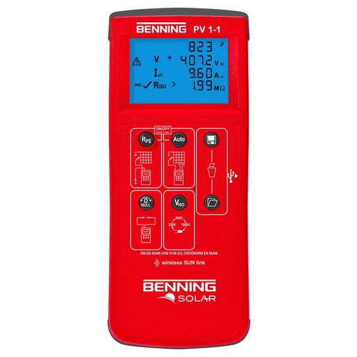 BENNING PV 1-1 Photovoltaik-Installationstester. Messwe