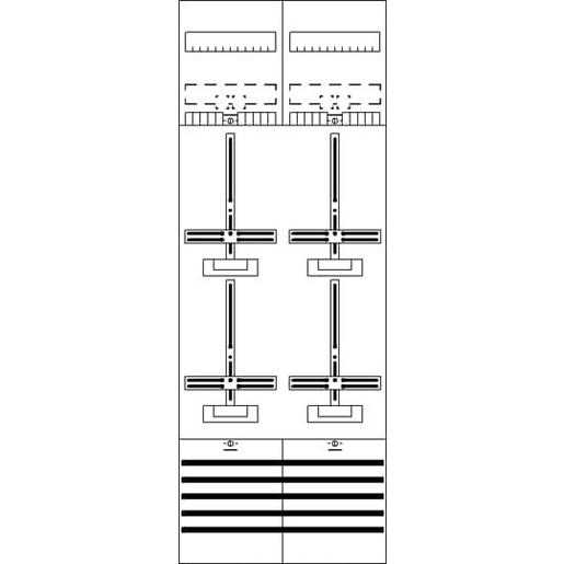 DF29A4XS DF29A4XS Zählerfeld 9RE 4Z 2Cu vorverdra