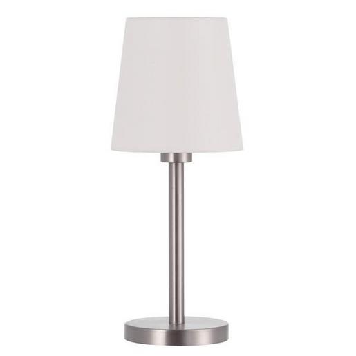 58167150 Tischleuchte nickel matt mit Stoffschirm