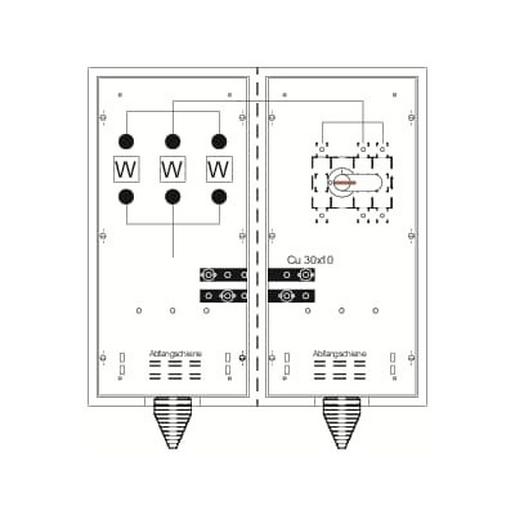 KS4025 KS4025 Wandlerschrank TwinLine, Aufputz