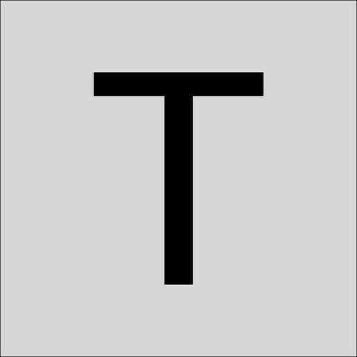 99220.003.T Folienziffer H 40 mm, Großbuchstabe T