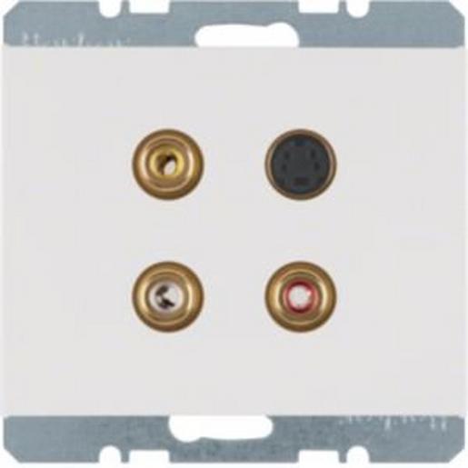 3315327009 3 x Cinch/S-Video Steckdose K.1 pw