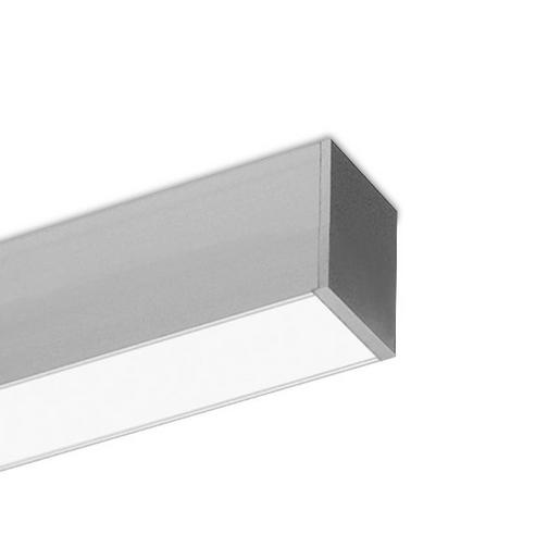 LK-P 045.001 AOB/... silber eloxiert Lichtkanal 045 Anbau-/Pendelprofil Opald