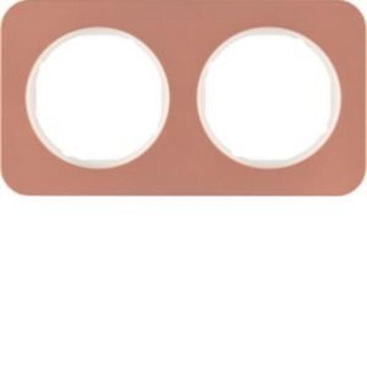 MAN0106117 Rahmen 2fach R.1 Kupfer/polarweiß