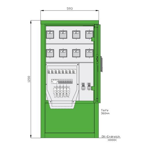 82081140 Stromverteiler für Freizeitanlagen aus E