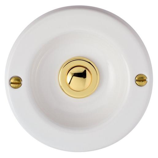 KS 2074 WS Kontaktschale, Messing Weiß lackiert run